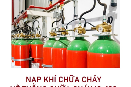 Nạp khí Nito chữa cháy cho hệ thống IG100 200bar