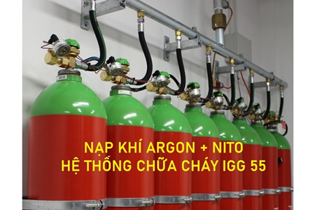 Nạp khí chữa cháy cho hệ thống IG-55 80-83Lít 200bar