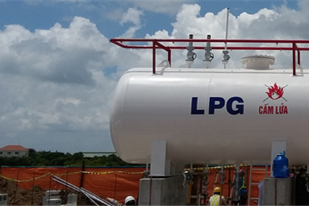 Bồn LPG 5 tấn LPG 5T180D, V: 11,64m3, WP1.8Mpa, kiểu nằm